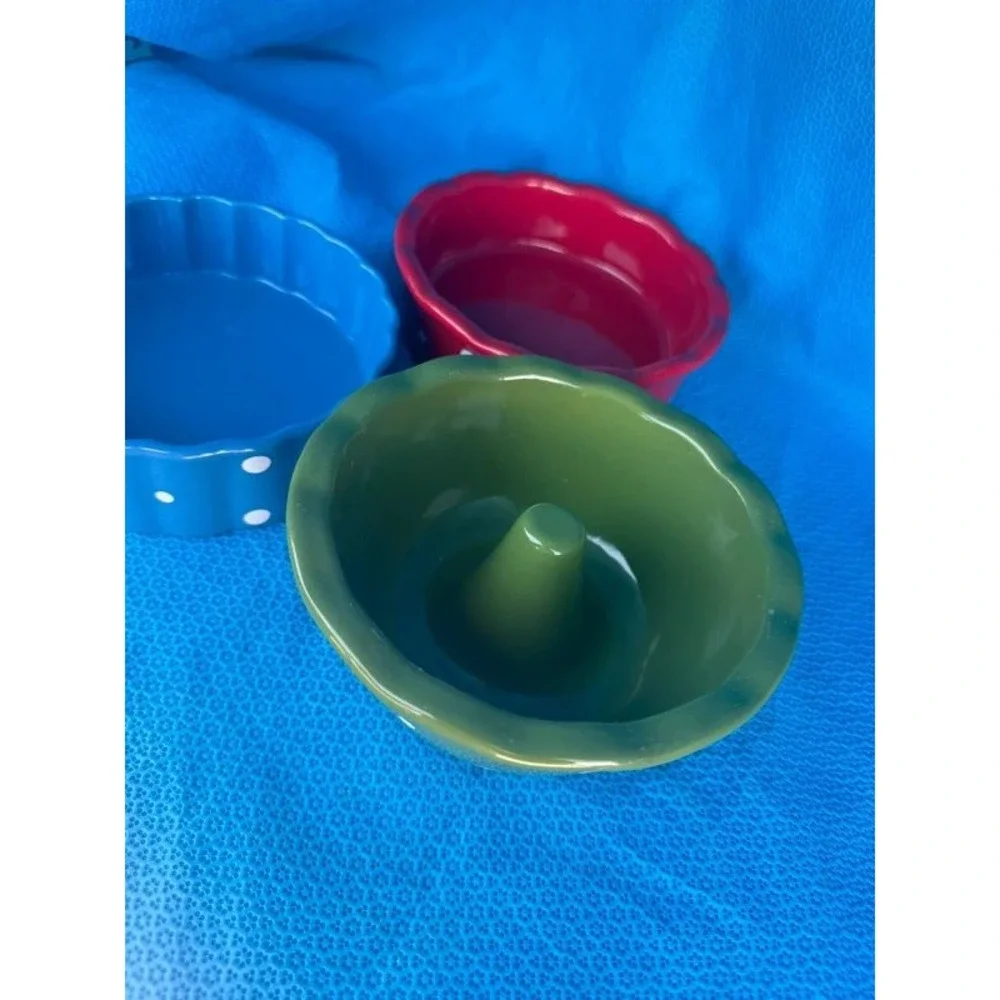Temp-tations by Tara Polka Dot Mini Baker Ramekin Set of 3